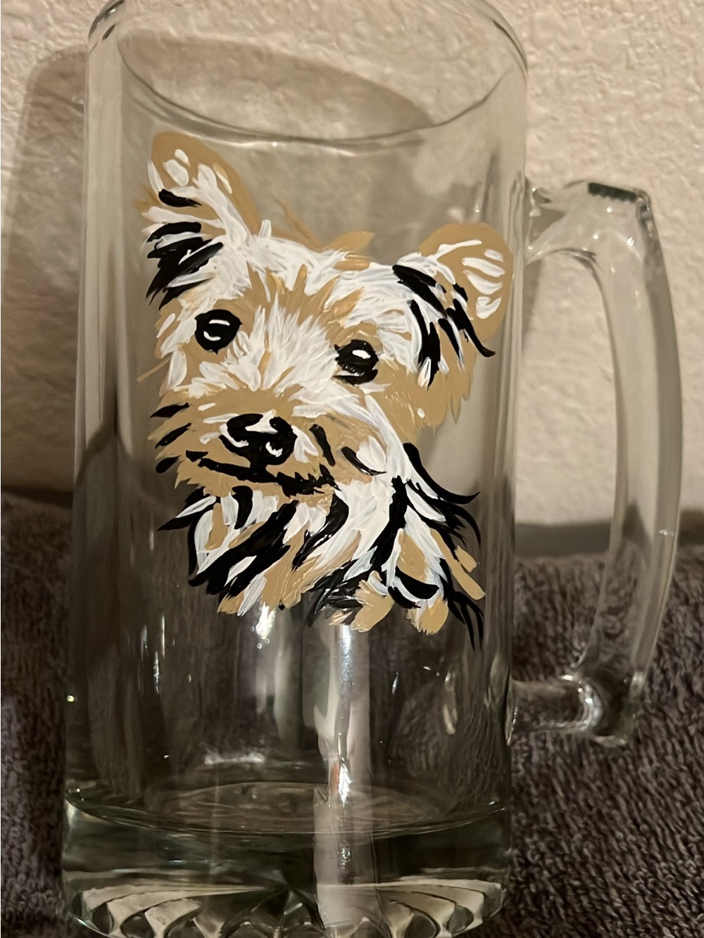 Hand-Painted Dog on Glass Product, Decorative Accent - Picture 6 of 6
